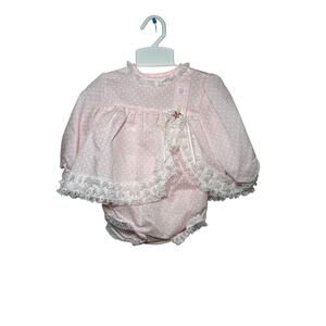 Allison Ann vintage girls pink outfit girls 12 months holiday‎ event christening